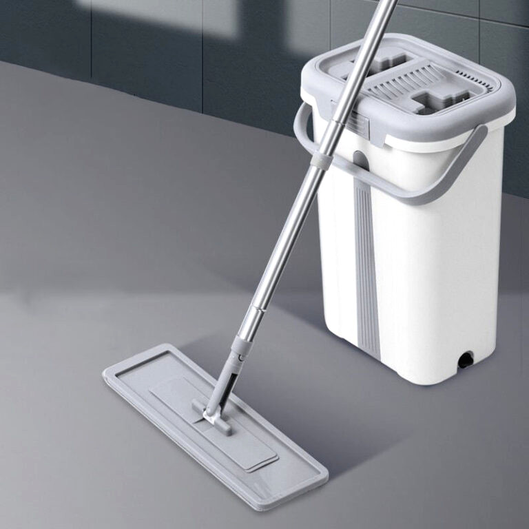 Balai Serpillière Rotatif Inovia Cleanova - Essorage Intégré - Tête Pivotante 360° - Pour Carrelage, Parquet, Stratifié